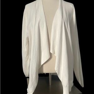 Essentials Women's White Cardigan Sweater